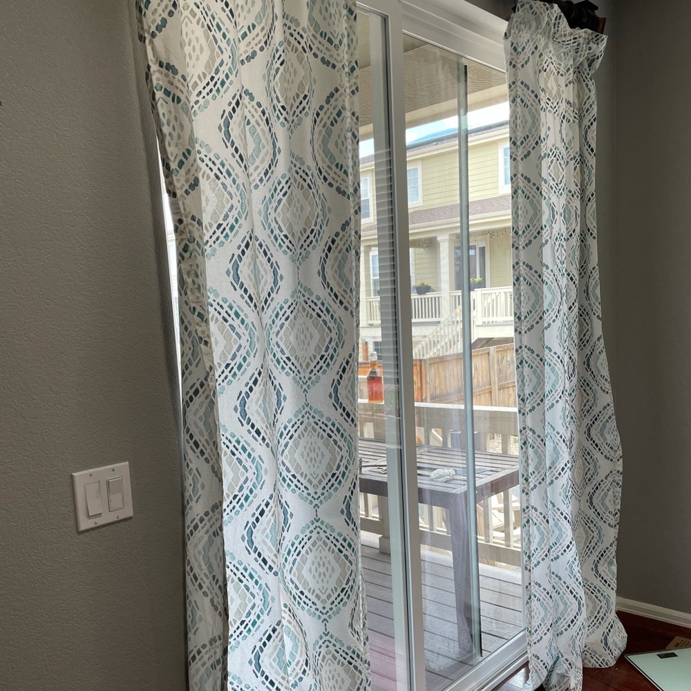 COPY - West elm patterned curtains. 108 inches